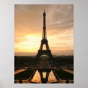 Poster Visite Eiffel au lever de soleil du trocadero