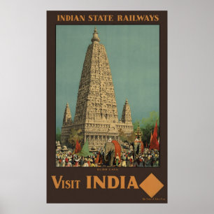 Poster Visite Inde Budh Gaya