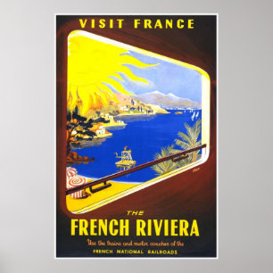 Poster Visite vintage France