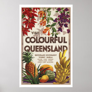 Poster Visiter Colorful Queensland Australie