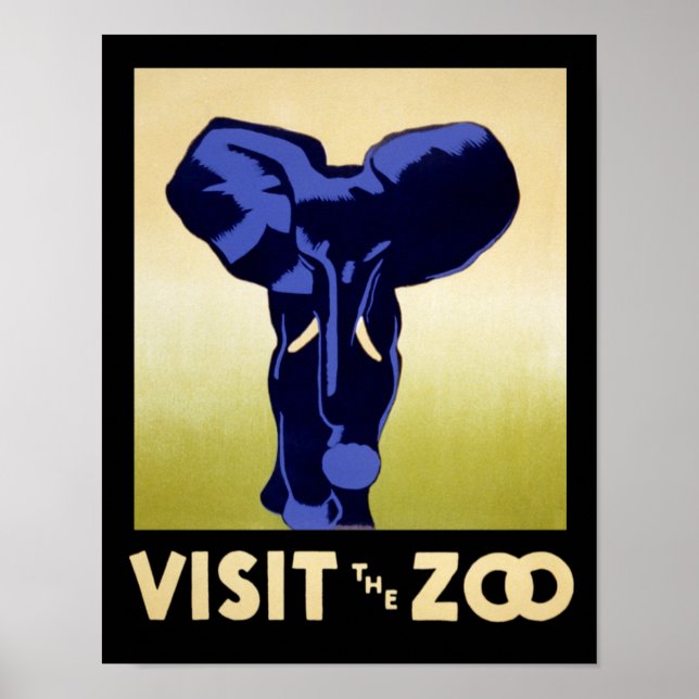 Poster Visiter Le Zoo (Devant)
