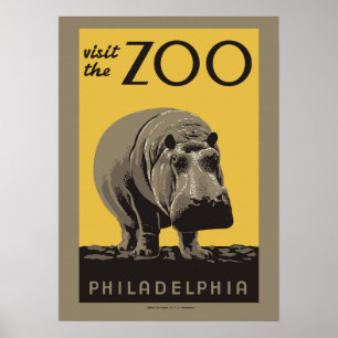 Poster Visiter Le Zoo Philadelphie