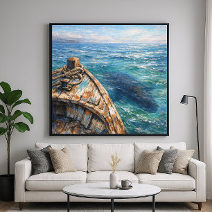 Poster Visiteur sous-marin - Art de style peinture pastel
