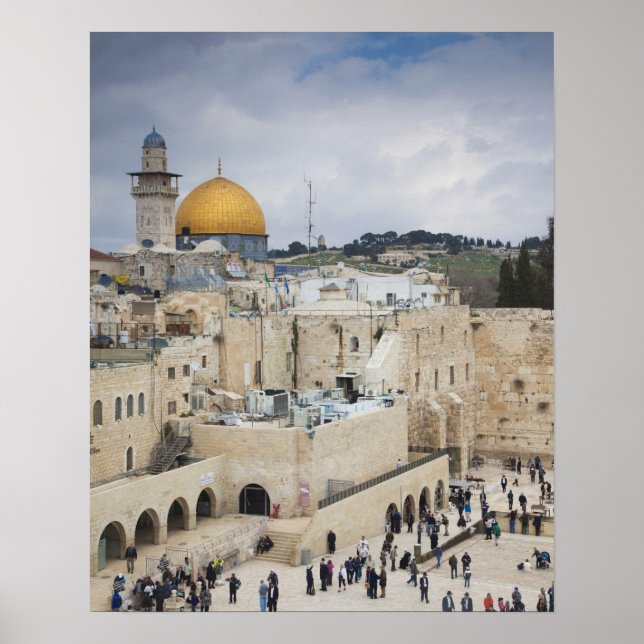 Poster Visiteurs, Western Wall Plaza & Dôme du Rocher (Devant)