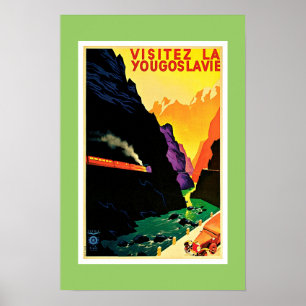 Poster Visitez La Yougoslavie Vintage voyage