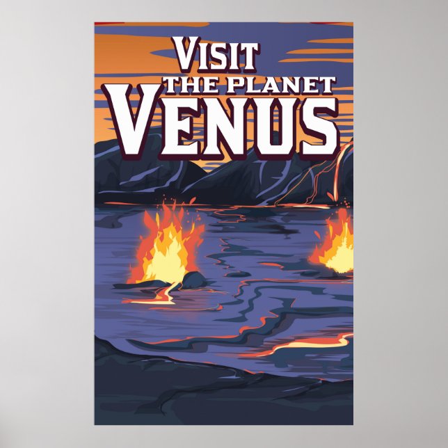 Poster Visitez l'affiche de voyage Planet Vénus (Devant)