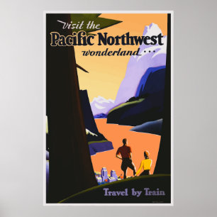 Poster Visitez l'affiche Pacific Northwest Wonderland