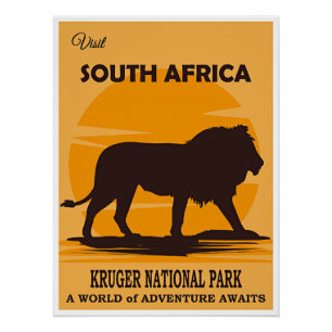 Poster Visitez l'Afrique du Sud, le parc national de Krug