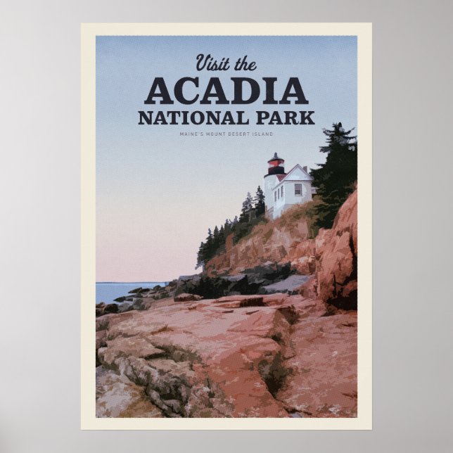 Poster Visitez le Parc national de l'Acadie (Devant)