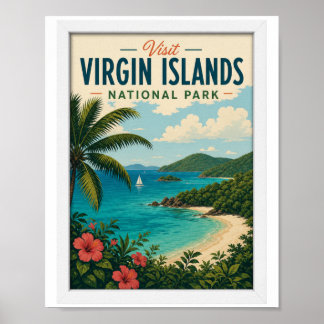 Poster Visitez le parc national des îles Vierges Voyage V