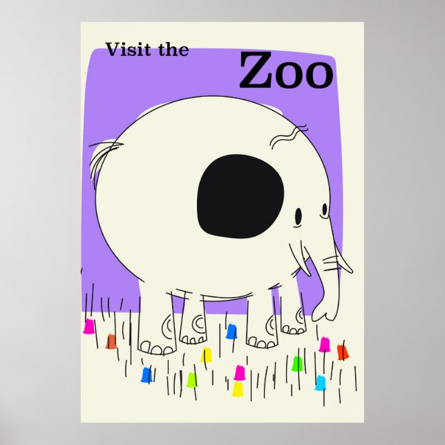 Poster Visitez le zoo (Devant)