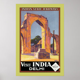 Poster Visitez l'Inde ~ Delhi