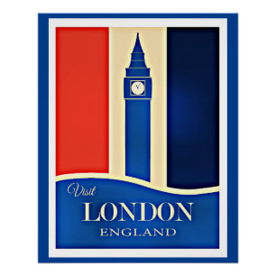 Poster Visitez Londres, Angleterre