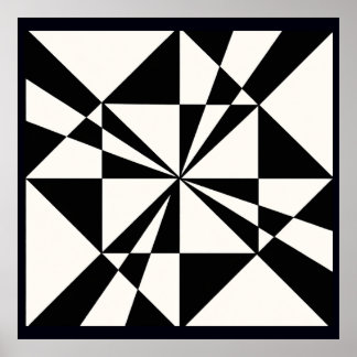 Poster Visual Pull | Modern Stretched Canvas Print