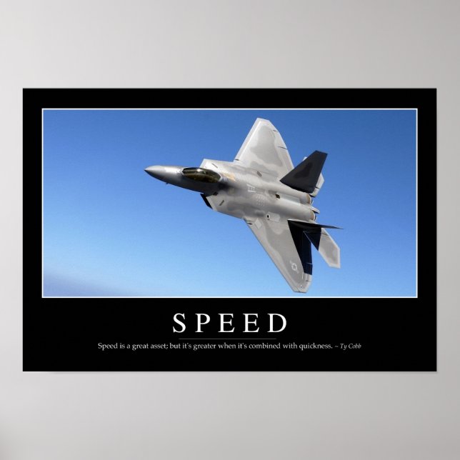 Poster Vitesse : Citation Inspirationnelle 2 (Devant)