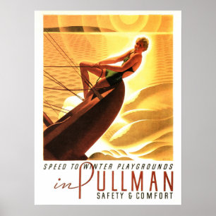 Poster VITESSE DE LA Croisière AU Vintage voyage DE L'AIR