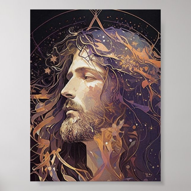 Poster Vitrail de Jésus (Devant)
