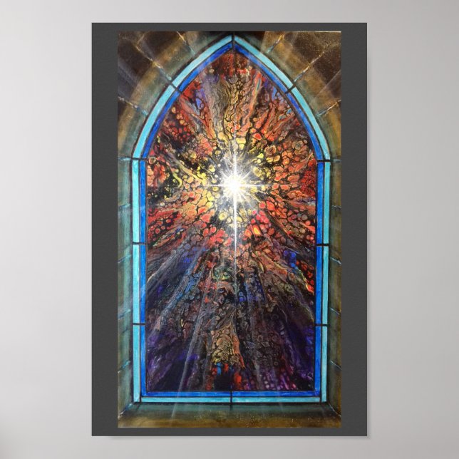 Poster Vitrail de l'église (Devant)