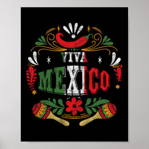Poster Viva Mexique Fiesta Mexicaine Cinco De Mayo