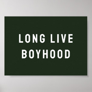 Poster Vive Boyhood Boy's Room Salle de jeu Nursery Wall
