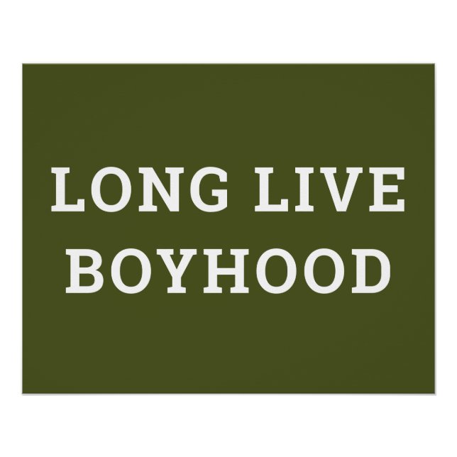 Poster Vive Boyhood Boy's Room Salle de jeu Nursery Wall (Devant)