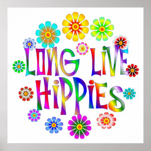 Poster Vive les hippies
