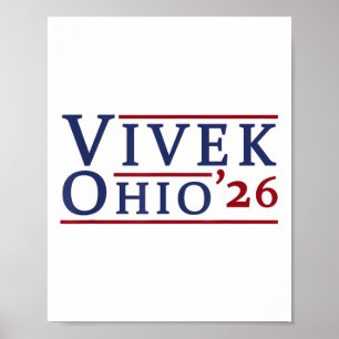 Poster Vivek Ramaswamy Pour Gouverneur De L'Ohio 2026 Viv
