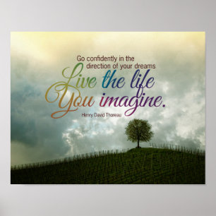 Poster Vivent la vie où vous imaginez la citation de