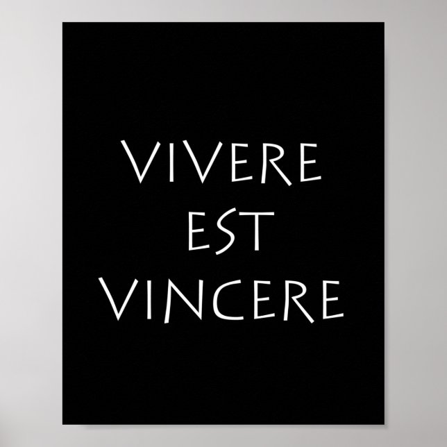 Poster Vivere est vincere (Devant)