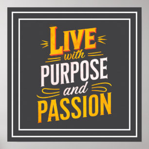 Poster Vivez avec détermination et passion