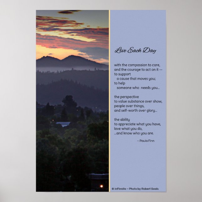 Poster Vivez chaque jour avec compassion...Poster (Devant)