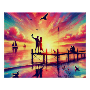 Poster 🌅 Vivez la sérénité du coucher de soleil !