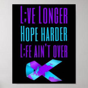 Poster Vivez plus longtemps Espérer plus dur Vie Aint sur