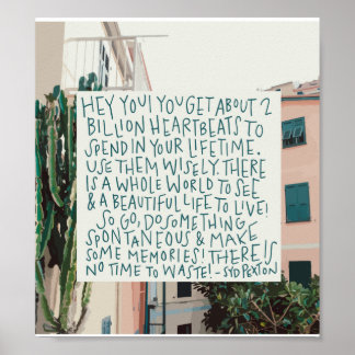 Poster Vivez votre Citation de vie