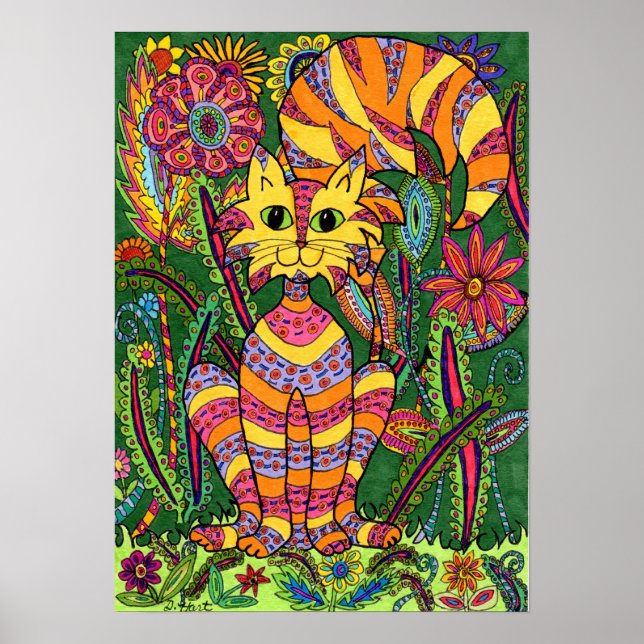 Poster Vivid Garden Cat 2 (Devant)