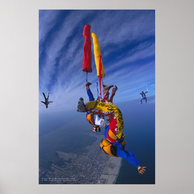 Poster VividViews.com : Tube Dive Over Wildwood, NJ Print (Devant)