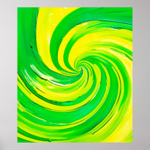 Poster Vivir Vert et Jaune