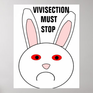 Poster Vivisection doit arrêter l'affiche