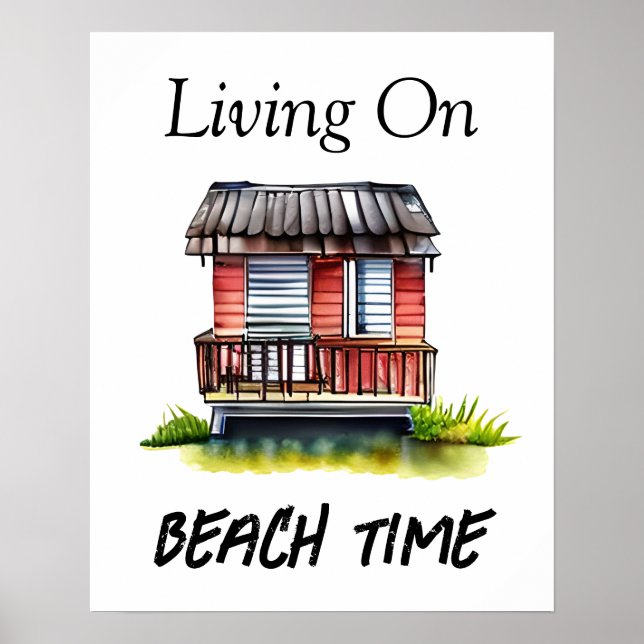 Poster Vivre à la plage (Devant)