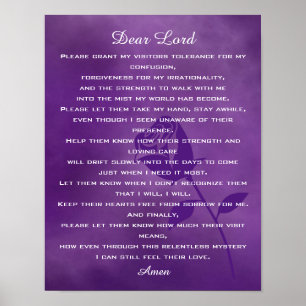 Poster Vivre avec la prière d'Alzheimer