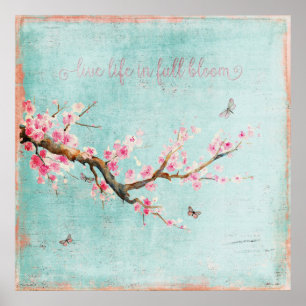 Poster Vivre en pleine floraison