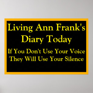 Poster Vivre le journal d'Anne Frank : Parle plus fort