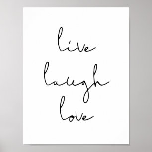 Poster Vivre rire amour