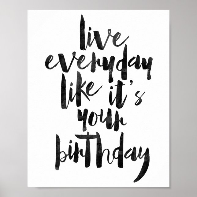 Poster Vivre tous les jours Comme c'est ton anniversaire (Devant)
