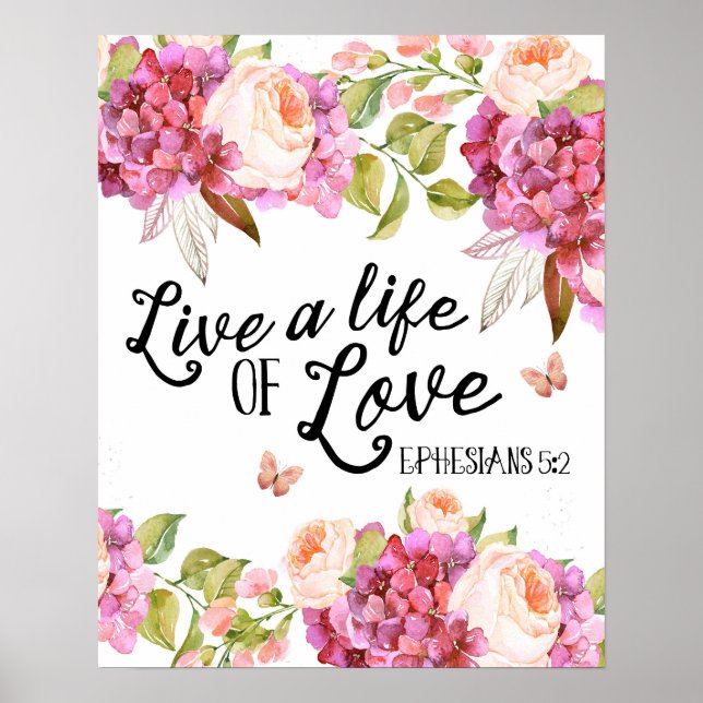 Poster Vivre une vie d'amour Les Éphésiens citent des oeu (Devant)