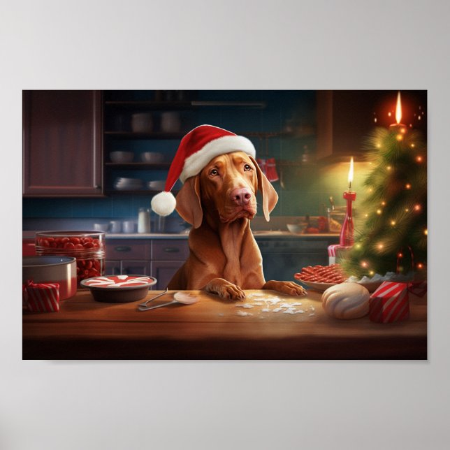 Poster Vizsla Christmas Cookies Festive Holiday (Devant)