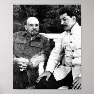 Poster Vladimir Lenin And Joseph Stalin
