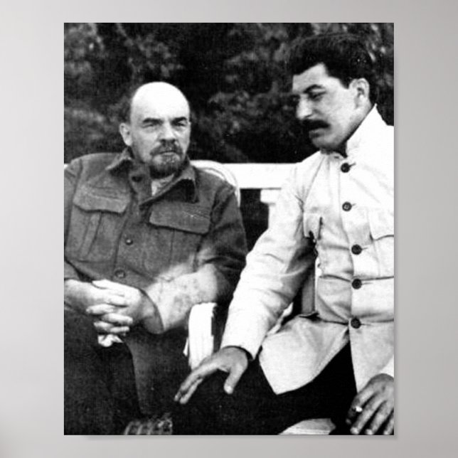 Poster Vladimir Lenin et Joseph Staline (Devant)