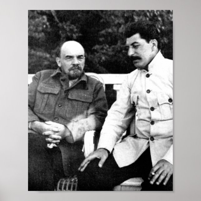 Poster Vladimir Lenin et Joseph Staline (Devant)