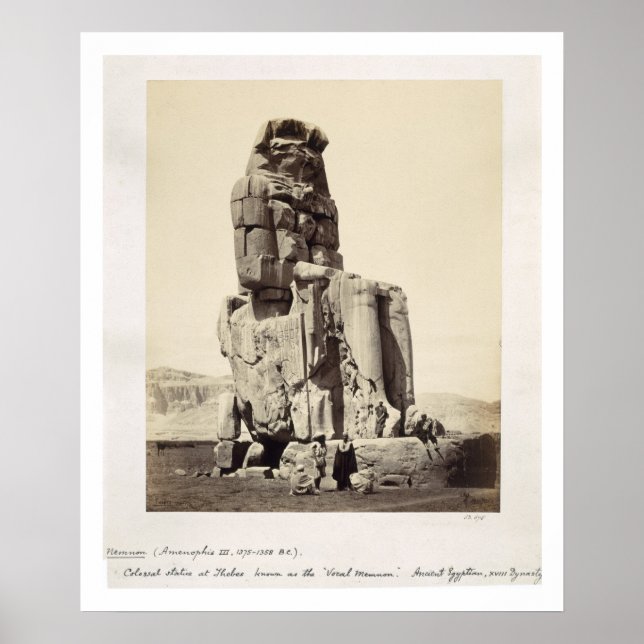 Poster "Vocal Memnon", statue de Colossal d'Amenhotep I (Devant)